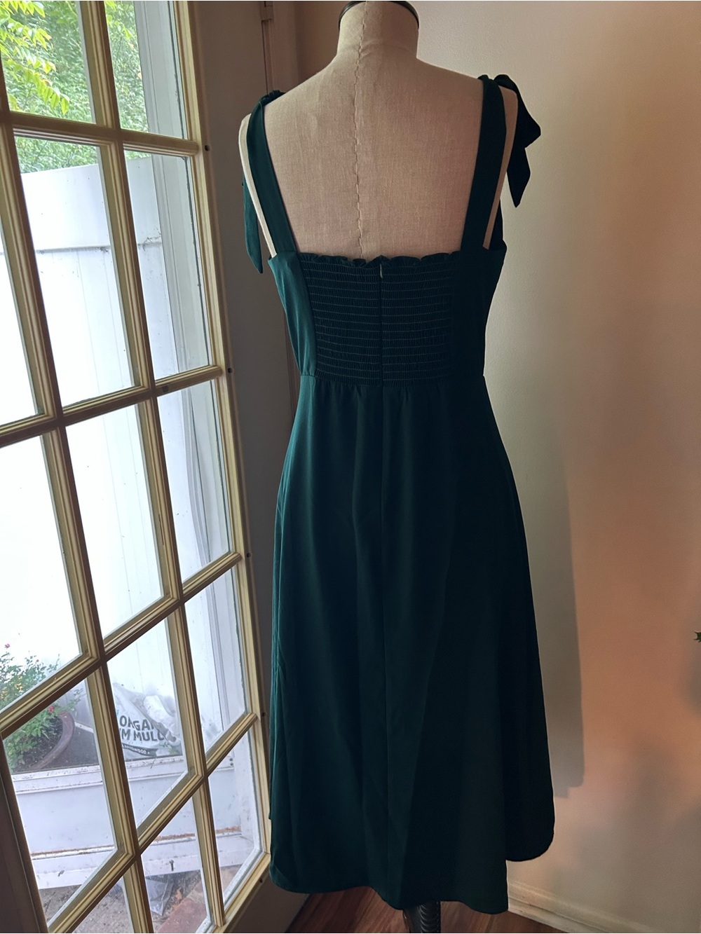 Petal & Pup Laurel Emerald Square-Neck Midi Dress Sz. 6 - Picture 7 of 10